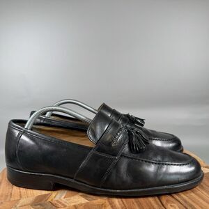 S Johnston &‎ Murphy Black Leather Tassel Loafers Men’s size 11 M